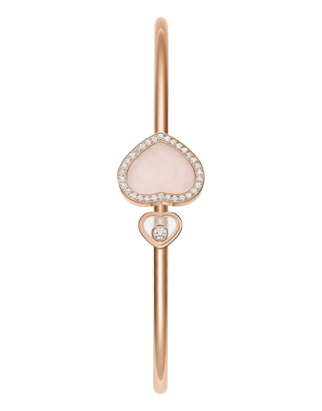 Bratari Chopard Happy Hearts aur 18 kt fixa cu diamante si opal