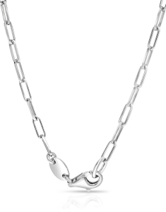 Bijuterii dama argint, Colier argint 925 paperclip 31062AG-RH-45, bb-shop.ro