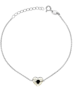 Bratari dama argint, Bratara argint 925 cu inima cristal 28306AG-RH-C, bb-shop.ro