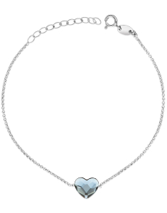 Bratara argint 925 cu inima cristal bleu 28306AG-RH-D, 02, bb-shop.ro