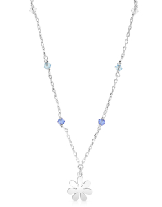 Colier argint 925 floare si cristale bleu 32743AG-RH-SLT.SC, 02, bb-shop.ro