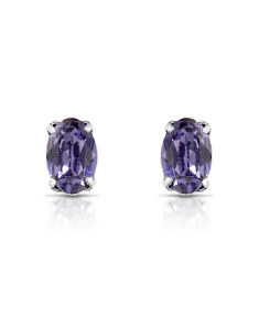 Bijuterii, Cercei argint 925 stud si cristale violet 32272AG-RH-TZ, bb-shop.ro