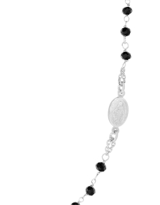 Colier argint 925 rosario icoana si cruce cu cristale negre ROGDGCN3-RH, 001, bb-shop.ro