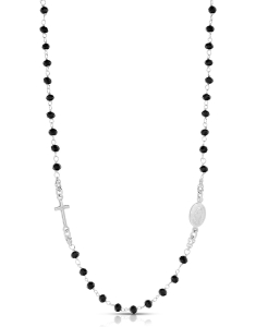 Colier argint 925 rosario icoana si cruce cu cristale negre ROGDGCN3-RH, 02, bb-shop.ro