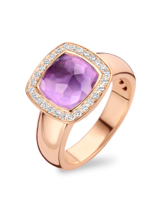 Inel Tirisi Jewelry Milano aur 18 kt cu diamante si ametist TR9697SAM-P, 02, bb-shop.ro