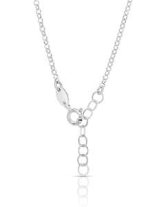 Bijuterii perla sintetica, Colier argint 925 cu perla si cristal bleu 32780AG-RH-A, bb-shop.ro