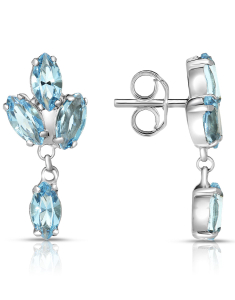 Cercei argint 925 stud lung si cristale bleu 32477AG-RH-A, 02, bb-shop.ro