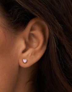 Bijuterii, Cercei Fossil stud inima si cubic zirconia roz JOF00999710, bb-shop.ro
