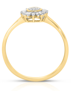 Inel de logodna aur 14 kt baguette cu diamante EU08430RF0015-Y, 002, bb-shop.ro