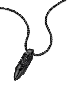 Lant Police Bullet cu cristale negre PEAGN0034101, 002, bb-shop.ro