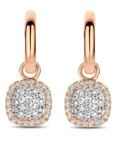 Cercei Tirisi Jewelry Milano aur 18 kt rotunzi cu diamante TE9324D-P, 001, bb-shop.ro
