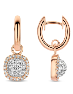 Cercei Tirisi Jewelry Milano aur 18 kt rotunzi cu diamante TE9324D-P, 02, bb-shop.ro