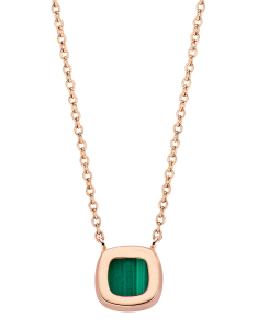 Colier Tirisi Jewelry Milano aur 18 kt cu diamante si malachit TP9152MC-P, 002, bb-shop.ro
