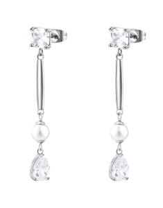 Cercei Brosway Affinity stud lung cu perla si cristale BFF194, 02, bb-shop.ro