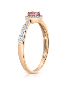 Inel Vida aur 18 kt cu diamante si safir roz 71543Q-PS8RV, 001, bb-shop.ro