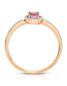 Inel Vida aur 18 kt cu diamante si safir roz 71543Q-PS8RV, 002, bb-shop.ro
