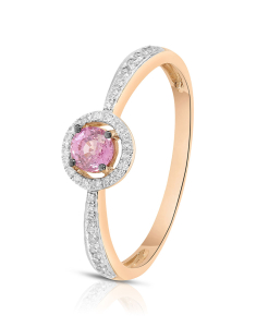 Inel Vida aur 18 kt cu diamante si safir roz 71543Q-PS8RV, 02, bb-shop.ro