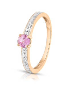 Inel Vida aur 18 kt cu diamante si safir roz 14805Q-PS8RV, 02, bb-shop.ro