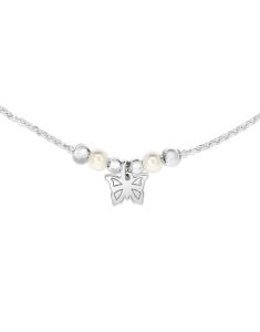 Bijuterii dama perla sintetica, Bratara argint 925 cu fluturi si perle PSAK0094-RH-W, bb-shop.ro