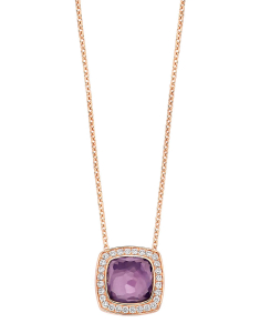 Colier Tirisi Jewelry Milano aur 18 kt cu diamante si ametist TP9186AMH-P, 02, bb-shop.ro