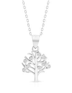 Colier argint 925 copacul vietii si cubic zirconia TS1523-CH-W, 001, bb-shop.ro