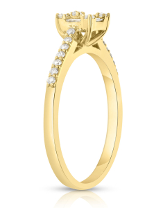 Inel de logodna aur 14 kt baguette pave cu diamante RG097497-214-Y, 001, bb-shop.ro