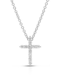 Colier Valentina Callegher aur 18 kt cruce cu diamante 10898-1-S-W, 001, bb-shop.ro
