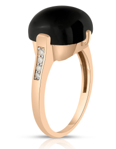 Bijuterii, Inel Zoccai Dama aur 18 kt cu diamante si onix ZZAN0822RRONDI, bb-shop.ro