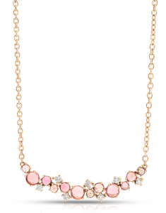 Colier Colier Peroni&Parise Desiderio aur 14 kt cu diamante si turmaline roz DES-C04DBTOR, 02, bb-shop.ro