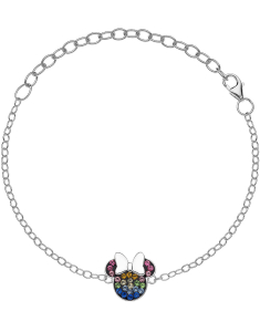 Bratara Disney Minnie Mouse argint si cristale multicolore BS00026SRML-55-C, 02, bb-shop.ro