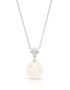 Colier Vida aur 18 kt cu perla de cultura si diamante DI46391U-WP8WP, 001, bb-shop.ro