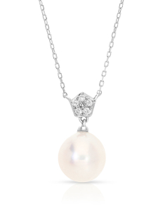 Colier Vida aur 18 kt cu perla de cultura si diamante DI46392U-WP8WP, 001, bb-shop.ro