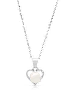 Colier argint 925 inima cu perla si cubic zirconia YE9223-CH-W, 02, bb-shop.ro
