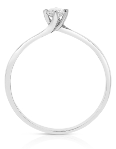 Bijuterii solitaire, Inel de logodna aur 14 kt solitaire si cubic zirconia RG010W, bb-shop.ro