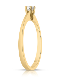 Bijuterii solitaire, Inel de logodna aur 14 kt solitaire si cubic zirconia RG017Y, bb-shop.ro