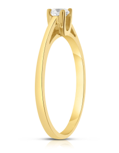 Bijuterii solitaire, Inel de logodna aur 14 kt solitaire si cubic zirconia RG011Y, bb-shop.ro