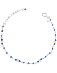 Bratara argint 925 cu perle si cristale albastre BB235117-RH-WBL, 02, bb-shop.ro
