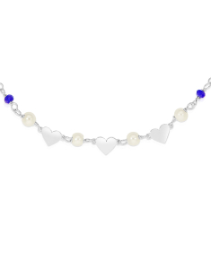 Bratara argint 925 inimi cu perle si cristale albastre BB235125-RH-WBL, 001, bb-shop.ro