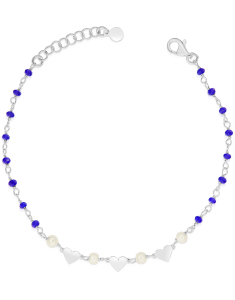 Bratara argint 925 inimi cu perle si cristale albastre BB235125-RH-WBL, 02, bb-shop.ro