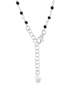 Colier argint 925 stele cu perle si cristale negre BB235149-RH-WBK, 002, bb-shop.ro