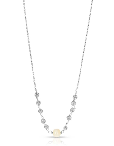 Colier argint 925 cu perla DB006-CL-RH-W, 02, bb-shop.ro