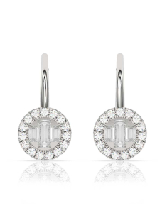 Bijuterii cu tortita, Cercei aur 14 kt cu diamante EU19187EP0030-W, bb-shop.ro