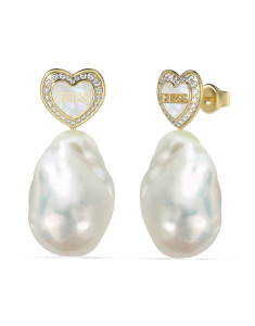 Cercei Guess Amami lungi inima cu cristale si perla JUBE04022JWYGWHT-U, 02, bb-shop.ro