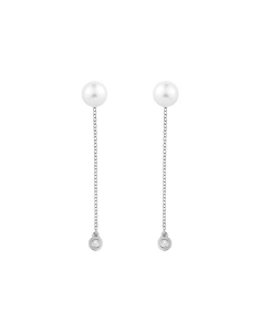 Cercei Ekan Diamonds aur 14 kt lungi cu perla de cultura XS1309ML, 001, bb-shop.ro