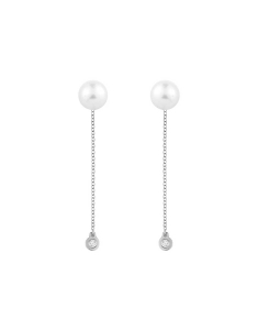 Cercei Ekan Diamonds aur 14 kt lungi cu perla de cultura XS1310ML, 001, bb-shop.ro