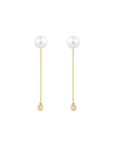 Cercei Ekan Diamonds aur 14 kt lungi cu perla de cultura XS1310M0, 001, bb-shop.ro