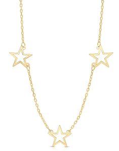 Bijuterii forzatina, Colier aur 14 kt cu stele GL3248Y-1, bb-shop.ro