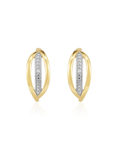 Bijuterii stud dama aur, Cercei aur 14 kt stud cu diamant QE13571RH, bb-shop.ro