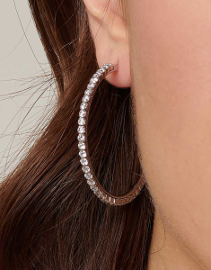 Cercei Cercei Brosway Desideri rotunzi cu cristale BEIE016, 002, bb-shop.ro