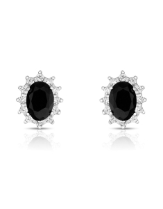 Bijuterii argint, Cercei argint 925 stud si cubic zirconia negru GS8872-EG-BKW, bb-shop.ro